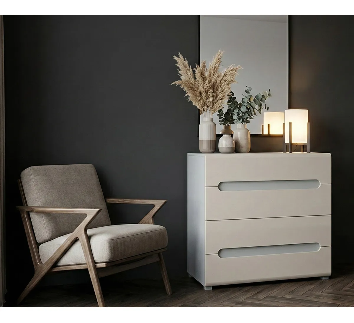 Зеркало Fortis навесное ВК-04-21-С1 Леонардо Кашемир