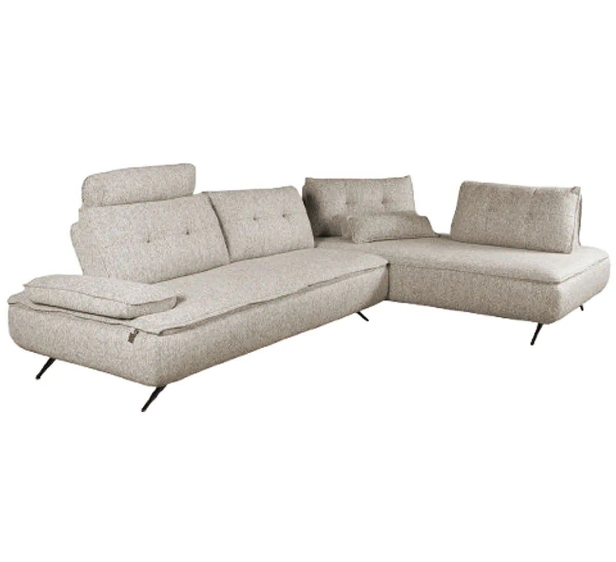 Диван угловой правый Fortis 33976 (светло-бежевый)